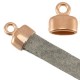 DQ metal end cap Ø 5.2x2.2mm Rosegold